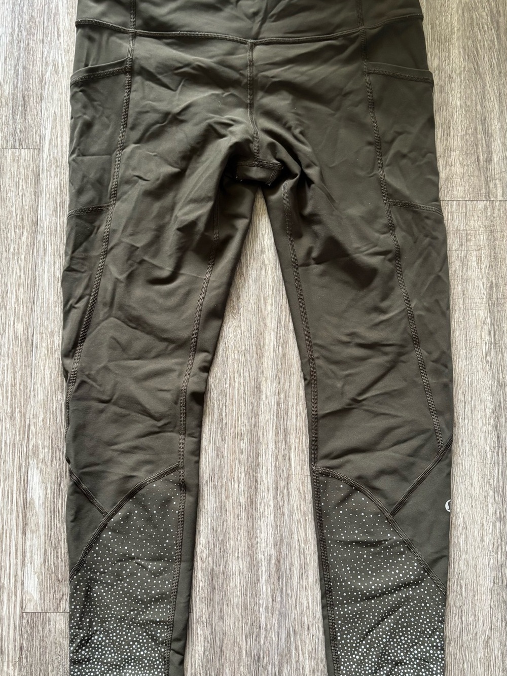 lululemon athletica Olive Green Leggings with Grip Panels
